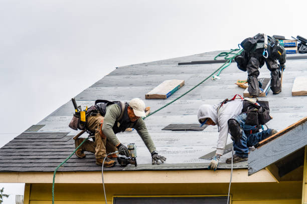 Professional Gutter Installation technician working in Bannock, OH